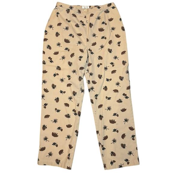 Vintage Christopher & Banks Printed Khaki Pants Size 12 - Picture 1 of 3